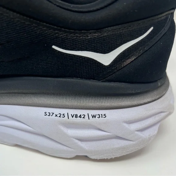 Hoka One One Bondi 8 Men's Running Shoes Athletic Sneakers Size 13D Black White - Picture 5 of 10